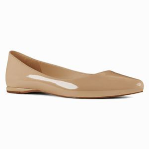 Nine West Speakup Almond Toe Flats - Light Brown - Ireland (RT6801257)